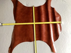 Leather Calf Goat Hide Skin Side Brown 0.5/0.7mm Bookbinding Whole Skin Large C3 - Picture 1 of 6