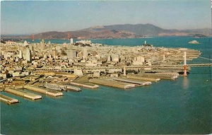 Luftaufnahme San Francisco Kalifornien Alcatraz Bay Bridge Postkarte - Bild 1 von 2