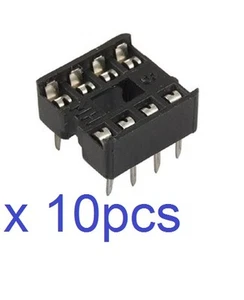Lot of 10x New 8-pin DIP IC Sockets Adapter Solder Type, Qty:10pcs. USA Seller - Picture 1 of 1