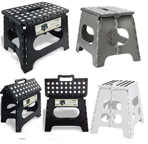 Kunststoff Tragbar Tritthocker Leicht Klappbar Fußbank Erwachsene Kind Alle Größen - Bild 1 von 24