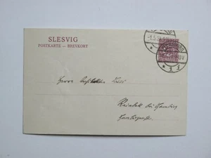 Schleswig Ganzsache P 3 von Flensburg 1.5.1920 nach Reinbek, Bug - Picture 1 of 2