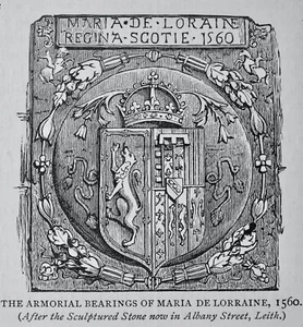 Edimburgo ARMORIAL & SEAL MARIA DE LORRAINE stampa vittoriana originale c1881 - Foto 1 di 3