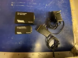 VGA Audio Cat5 Extender Balun Set 328ft 100M Includes Sender & Receiver WUXGA HD - Picture 1 of 6