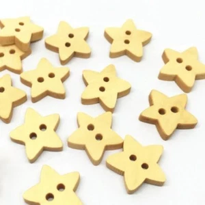 1000pcs Star Buttons Wood 2 Holes Sewing Baby Clothing Wooden Button 13mm - Picture 1 of 1
