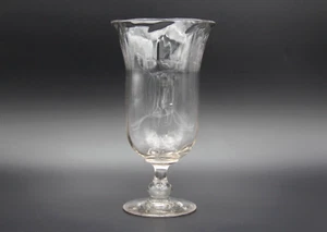 Antique 19th Century Hand Blown Glass Celery Vase with Baluster Stem - Picture 1 of 8