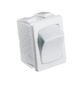Mini interruptor multiusos rectangular blanco encendido/apagado SPST único RV Designer S435 - Imagen 1 de 2