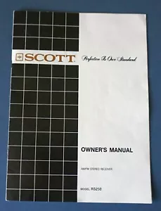 SCOTT RS-250 AM/FM Ricevitore stereo digitale sintetizzato al quarzo SOLO MANUALE - Foto 1 di 4