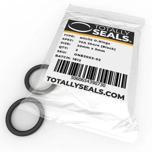 40mm Outer Diameter (OD) O-Rings - Nitrile Rubber 70A Shore Metric Seals Packets - Picture 1 of 15