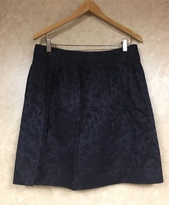 Falda Martin + OSA Línea A Hasta la Rodilla Vacaciones Jacquard Negro Púrpura Estampado Talla 8 Foto 1 de 4