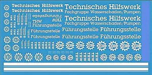 Thw Rescue Services White #02 Emergency Service White 1:43 Decals - Picture 1 of 2