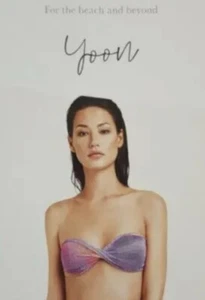 $210 Wolford L Yoon Beach Topacio Negro Bandeau Sujetador Bikini Top Correa Extraíble Nuevo - Imagen 1 de 1