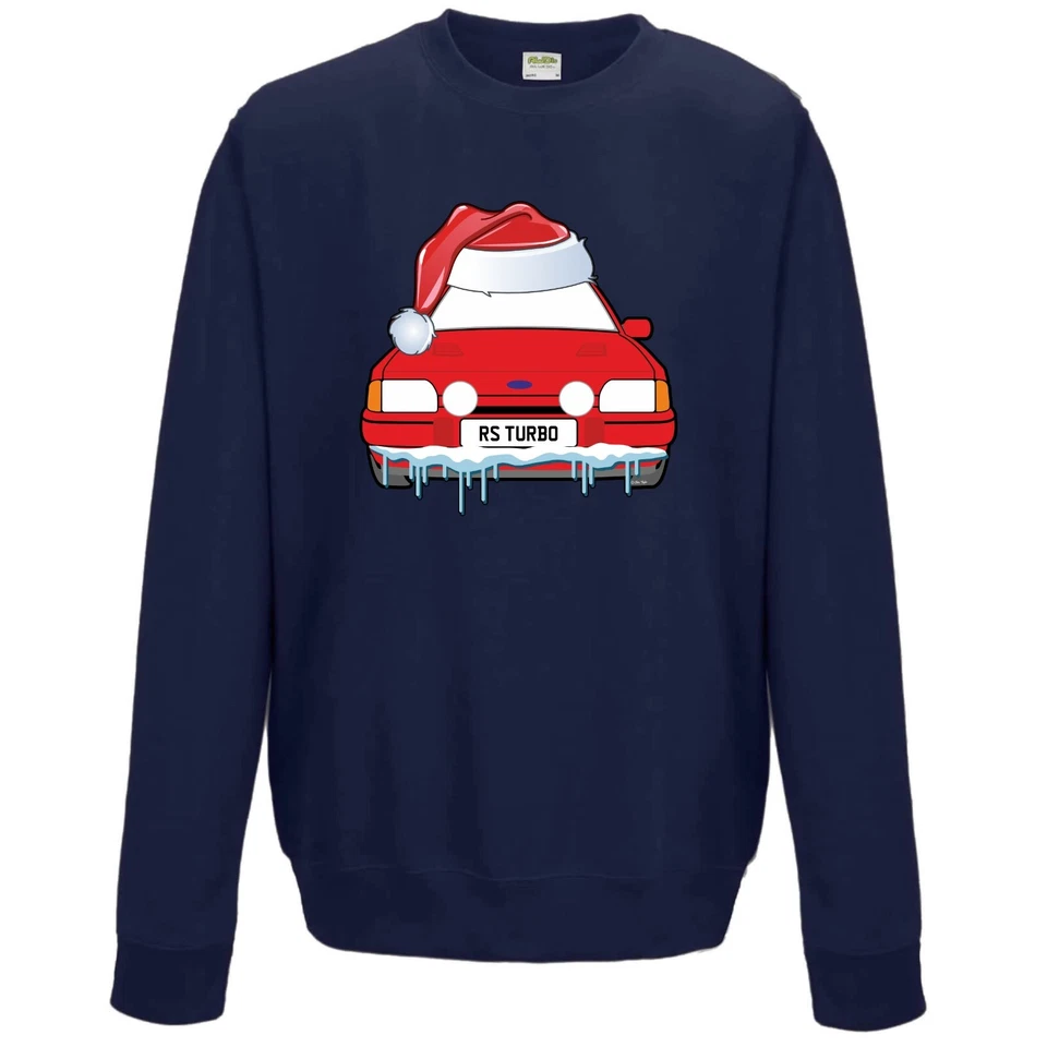 ICONIC ART FACTORY IconicAF Santa Hat Mk4 Escort RS Turbo RST mens Christmas Sweatshirt Jumper Gift