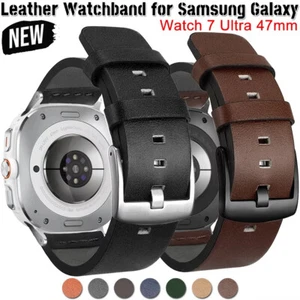 Bracelet cuir No Gaps pour Samsung Galaxy Watch Ultra 47 mm bracelet correa - Photo 1 sur 22