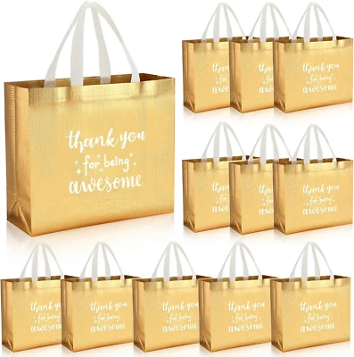 Sanwuta 12 Piezas Bolsas de Regalo Apreciación de Empleados A Granel con Asas Gracias Reusa Foto 1 de 4