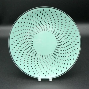 CHANCE GLASS WILD RICE 6” ROUND PLATES TEA SIDE SANDWICH SEA GREEN MIDCENTURY A1 - Picture 1 of 4