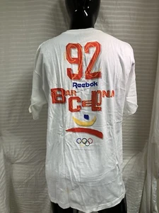 Men’s VTG 1992 Barcelona Summer Olympic Team USA Deadstock T Shirt Reebok XL WHT - Picture 1 of 15