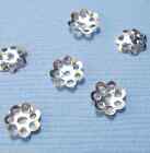 20 PCS Silver Plated Flower Bead Caps Jewellery Making End Bead Beadcap