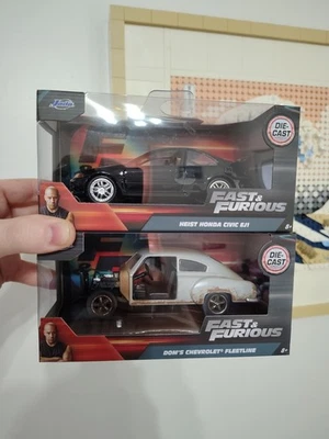 Fast & Furious Jada 1/32 DOM'S CHEVROLET FLEETLINE + HEIST HINDA CIVIC HTF NEW!! - Image 1 of 4