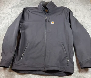 Carhartt Soft Shell Jacket Black XL Tall Water Resistant Windproof Work Coat - Picture 1 of 10