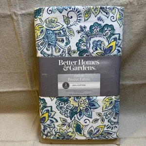 Better Homes & Gardens vorgeschnittener Stoff 100 % Baumwolle 2 Yards Jacobian türkis 72 Zoll x 45 Zoll - Bild 1 von 4