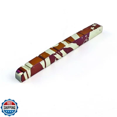 Tuerca de guitarra eléctrica OVSAL color aleación de titanio 42,5 mm tuerca pre-ranurada Compa Foto 1 de 4