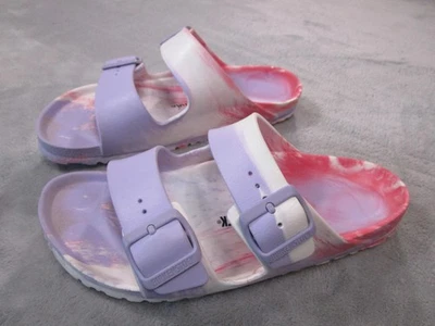 Sandalias Birkenstock Mujer Talla 40 9 Rosa Lavanda Mármol EVA Slides Zapatos Foto 1 de 4