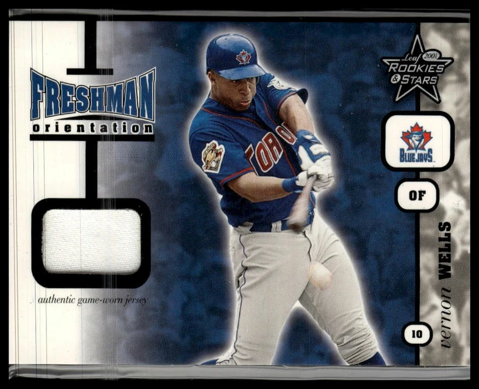 2001 Leaf Rookies & Stars #FO3 Vernon Wells Freshman Orientation MEM - Image 1 of 2