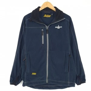 Snickers Fleece Jacket Men Workwear Blue Rt8 Size S - Picture 1 of 9