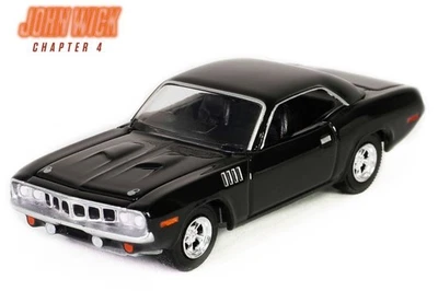 PLYMOUTH Cuda - John Wick 4 - 1971 - black - Greenlight 1:64 - Immagine 1 di 4