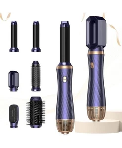Juego de secador Air Styler cepillo caliente rizo alisado potente soplado de cabello iónico negativo - Imagen 1 de 22