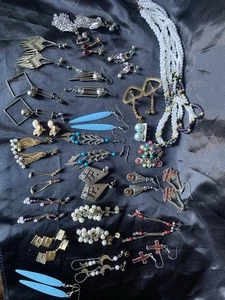 Konvolut 20+ Vintage Nachlass Verkauf Trachten Paar Ohrhänger Schmuck 80er 90er - Bild 1 von 13