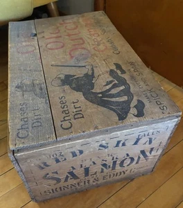 ANFANG 20. JAHRHUNDERT "ALTNIEDERLÄNDISCHER REINIGER" ANTIK ROT/SCHWARZ TINTE STMPD WD BOX SEIFE WERBEKISTE - Bild 1 von 17