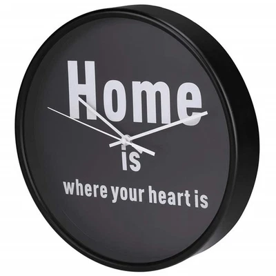 Hama Diseño Reloj de Pared HG-260 bajo Nivel Ruido Con Dicho Moderno Negro 26cm - Imagen 1 de 4