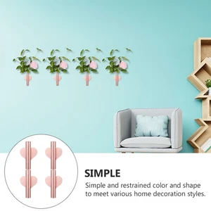 4pcs Creative Wall Flower Vase Non Perforated Wall Decoration Pendant Home Decor - Picture 1 of 12