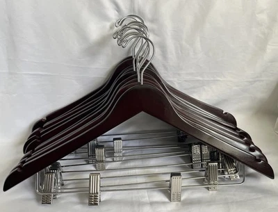Wooden Brown/silver 12  Pack Hangers Pre Owned - Image 1 of 4