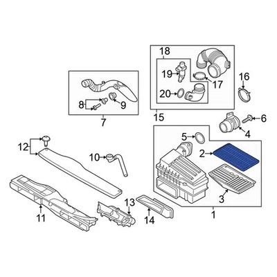 For Volkswagen Golf SportWagen 2015 Volkswagen 5QM129620A Engine Air Filter - Изображение 1 из 2