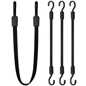 Bungee Cords with Hooks Heavy Duty, 4 Pack Long Flat Bungee Cords 18 Inch, Ru... - Picture 1 of 6