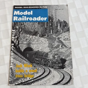Model Railroader Magazine 1960 April Jack work builds a wood truss bridge - Picture 1 of 17