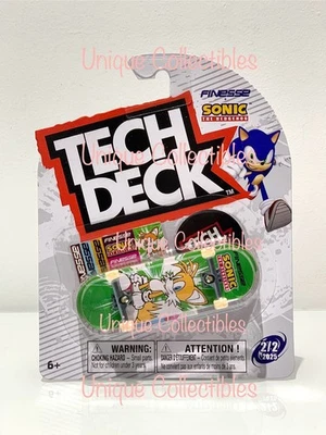 Tech Deck Finesse Sonic the Hedgehog Tails the Fox Fingerboard Skateboard NEW - Image 1 of 2