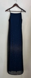 Vintage 90s Y2K Arianna Maxi Formal Gown Prom Dress 6 Fairy Grunge Sparkle - Picture 1 of 6