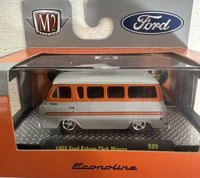 1965 Ford Falcon Club Wagon Grey M2 Machines R89 25-17 New in Box Classic - Image 1 of 4