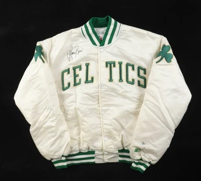 Larry Bird Signed Celtics Authentic Champion Warm-Up Jacket (PSA) - Image 1 of 3