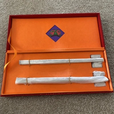 Shanghai Tang Silver Plated Limited Edition Pair of Chopsticks (x2) Stand Boxed - Image 1 of 4