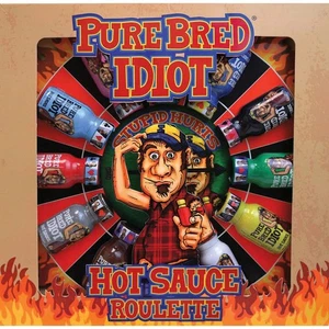 Culo Kickin Purebred Idiot Chilli Extreme Hot Sauce Ruleta Crazy Challenge Juego - Imagen 1 de 2
