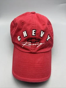 Gorra de béisbol roja Chevy Racing TT3 roca sólida ajustable bordada NASCAR - Imagen 1 de 6