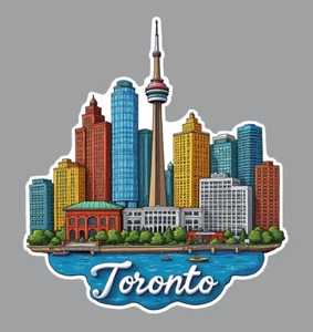 Toronto Ontario Fridge Magnet or Laptop Sticker - Picture 1 of 18