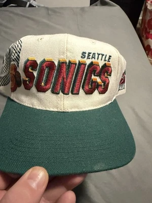 Vtg Seattle Sonics Supersonics Sports Specialties Shadow Snapback Hat - Image 1 of 4