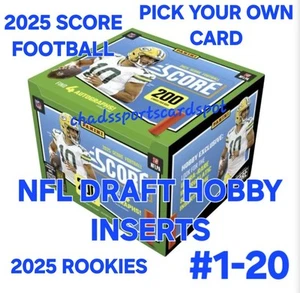 💥💥 2025 SCORE FOOTBALL NFL DRAFT INSERTS PICK YOUR OWN CARD NEW ROOKIES #1-20 - Picture 1 of 21