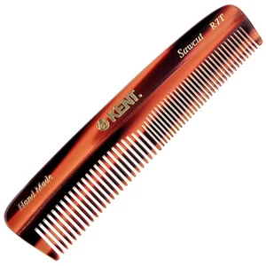 Kent R7T Fine and Wide Tooth Hair Comb, Handmade Pocket Comb for Men - Picture 1 of 29