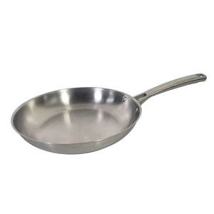Calphalon Edelstahl 10" Bratpfanne Pfanne Induktionsfertig Flacher Boden Ohne Deckel - Bild 1 von 9
